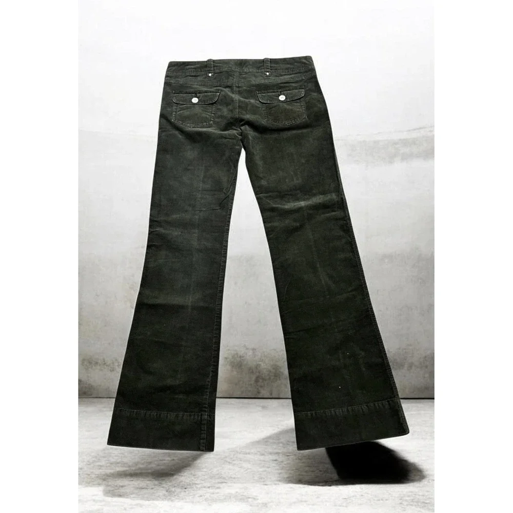 Anthropologie Daughters of The Liberation Corduroy Pants Green Flare Size 10 - Picture 3 of 6